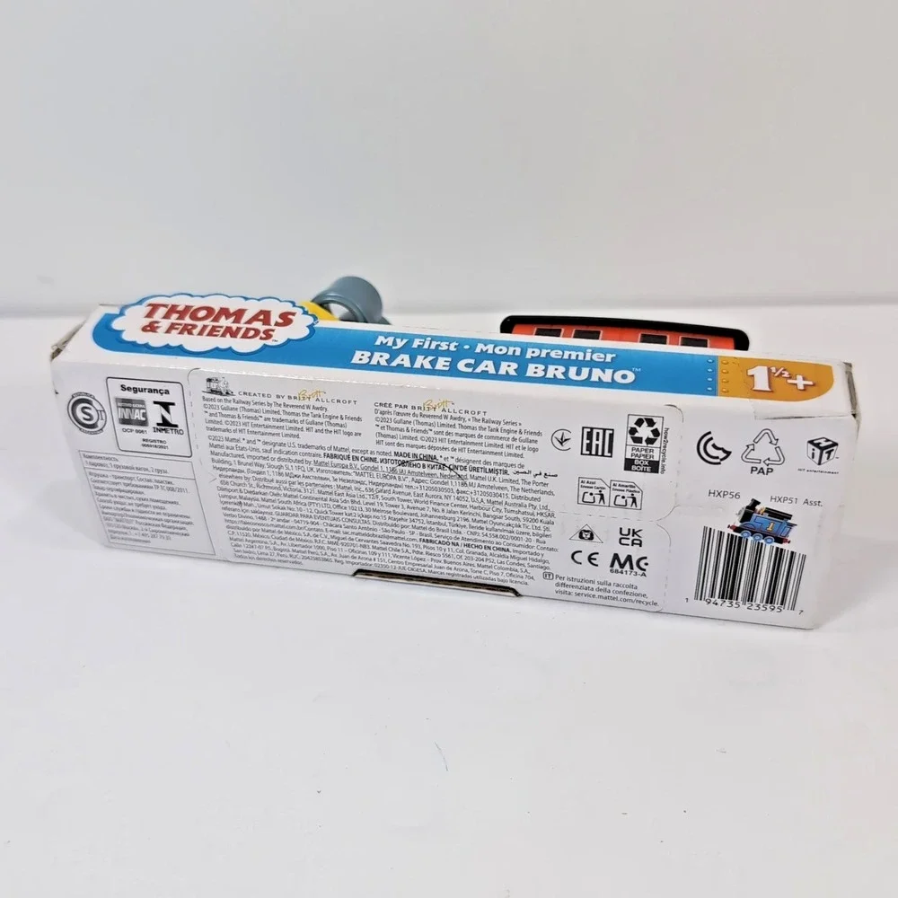 Thomas & Friends My First Brake Car Bruno Train Push Along w/ Stacking Cargo NEW
